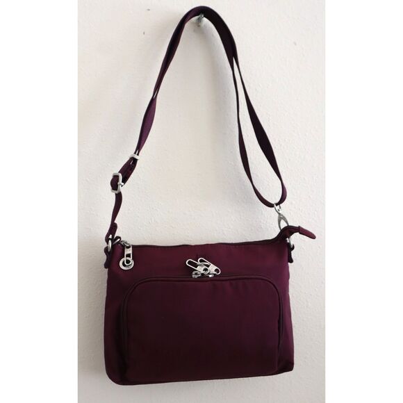 Baggallini Women's O/S Mulberry/Wine Anti-Theft/RFID Memento Crossbody Bag - Picture 2 of 16